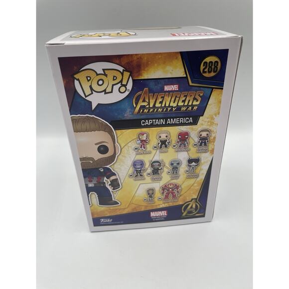 Avengers: Infinity War Captain America Pop! Vinyl Figure #288 NEW- FAST SHIPPING - Picture 6 of 7